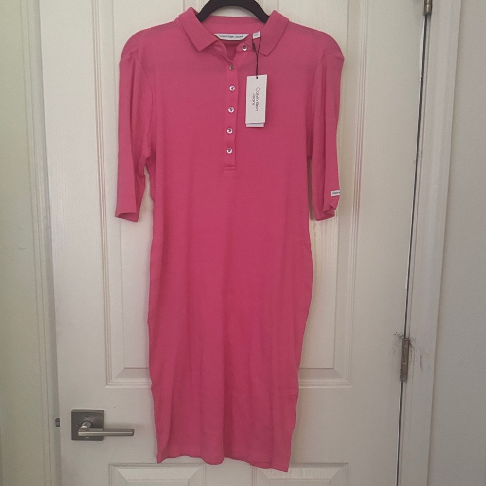 Calvin Klein Fuchsia Polo Mini Dress